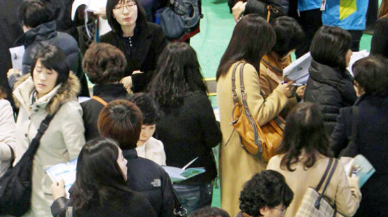 [사진] 롯데백화점 평촌점에 몰린 구직자 5000명