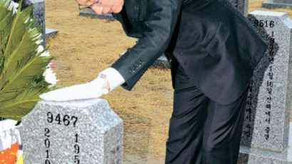 [사진] 천안함 2주기 앞두고 희생자 묘역 참배