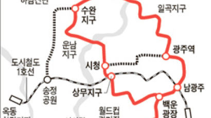 광주도시철 2호선 ‘저심도 경전철’ 유력