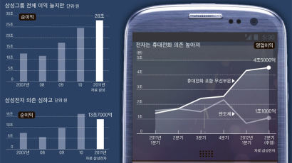 '맏아들' 삼성전자는 잘 나가는데…그룹은 울상