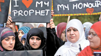 [사진] 런던의 무슬림도 반미 시위
