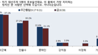 [2012선거 일일 여론조사] 대선 차기주자 선호도