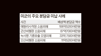 정부가 미군 대신 물어준 돈 257억