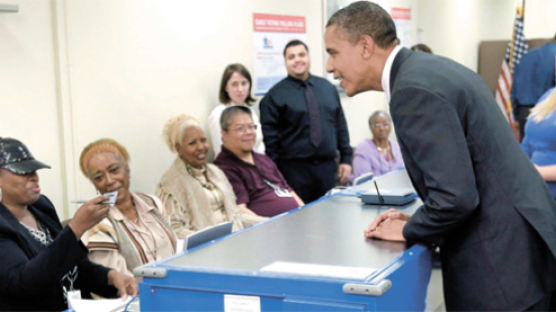 [사진] 신분증 좀 봅시다 … 오바마 조기투표 
