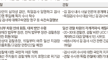 위에서 나선 검찰 vs 아래서 나선 경찰