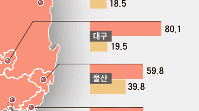 박근혜, 서울·호남 제외한 전 지역서 이겨