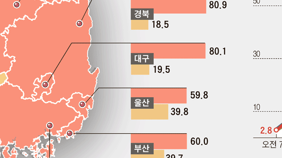 박근혜, 서울·호남 제외한 전 지역서 이겨