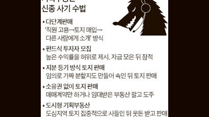 다단계 판매, 펀드식 투자자 모집 … 기획부동산 사기의 ‘몹쓸 진화’