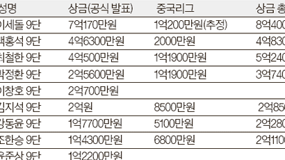 2012 상금 톱 이세돌 7억170만원