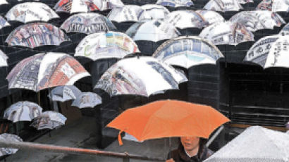 [사진] 시청 앞 우산 55개 