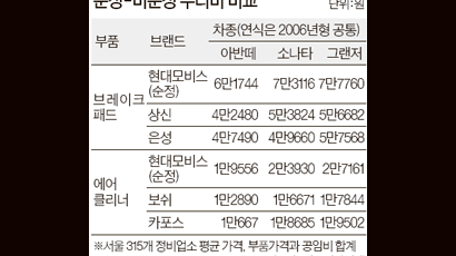 ‘바가지’ 자동차 순정부품