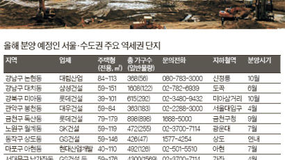 불황기에 강한 역세권 아파트 … 서울·수도권서 올 1만여 가구 쏟아진다 