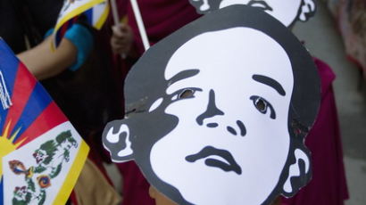 [사진] 판첸 라마 석방요구하는 티벳승려 시위