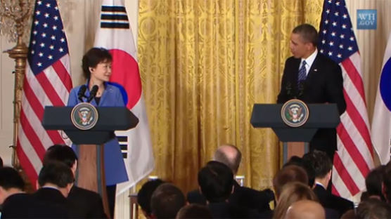 오바마, 박근혜 바라보며 또렷한 한국말로 한 말이…