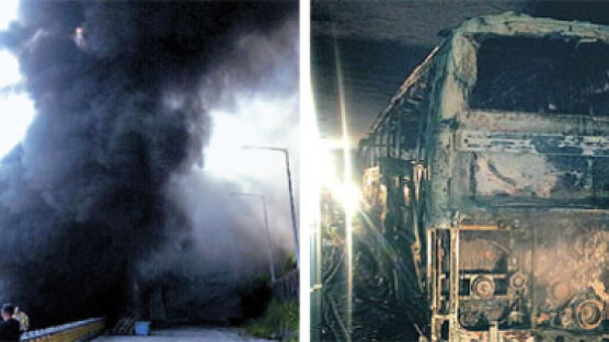 [사진] 박달재터널 버스 화재 … 신속 대피가 참사 막아 
