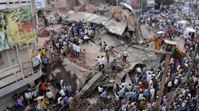 [사진] 인도 2층호텔 건물 붕괴사고