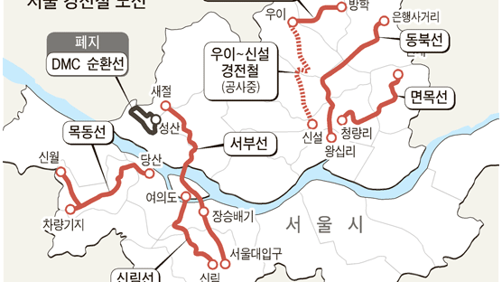 서울시 경전철 5곳 재추진