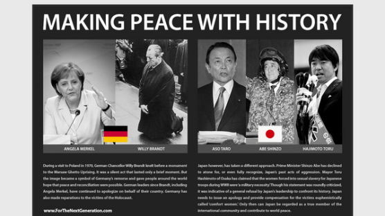 [사진] 과거사 반성에 대한 일본과 독일 비교 광고사진