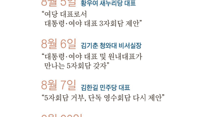김한길, 천막살림 27일째 … 청와대와 '국정원 평행선'