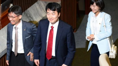 [사진] 웃으며 의회 퇴장하는 이석기-이상규-김재연 의원