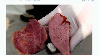 중국 가짜 쇠고기 적발, "공업용 파라핀으로…" 17톤 적발