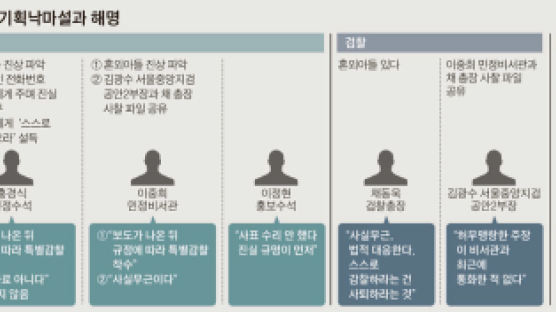 기획낙마설 증폭 … 청와대 "보도 후 적법 감찰"