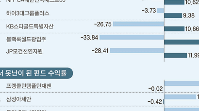 중국펀드 선전 … 해외주식형 수익률 톱20위에 15개 진입