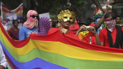 [사진] 인도 구자라트 주에서 처음 열린 동성애자 권리 요구행진