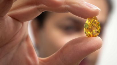 [사진] 214억짜리 '오렌지' 다이아몬드 경매
