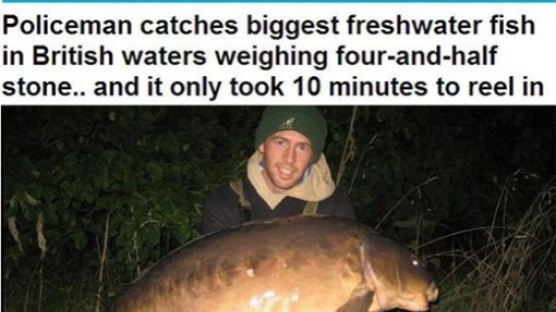 28kg 거울잉어 포획, "영국서 발견된 민물고기 중 가장 커"