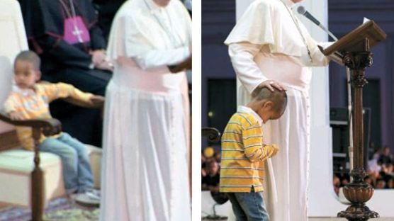 [사진] 교황과 장난꾸러기