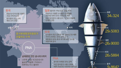 한국 어업외교 구멍 … 7조원 '참치 전쟁'서 외톨이