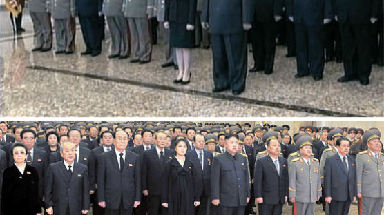 [사진] 2013·2012 위상 달라진 김정은·이설주