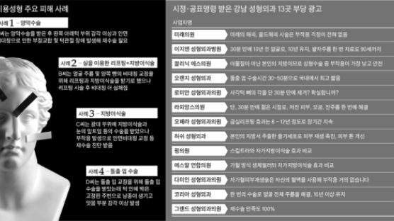 뻥튀기 '성형의 신' 강남에 수두룩