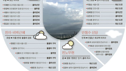 친박, 뚜렷한 인물 안 보여 '구름' … 친노, 영화 변호인 '불어라 바람'