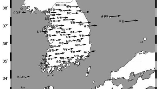 한반도 동쪽 이동, 독도는 무려 5cm 이상 일본 쪽으로… '충격'