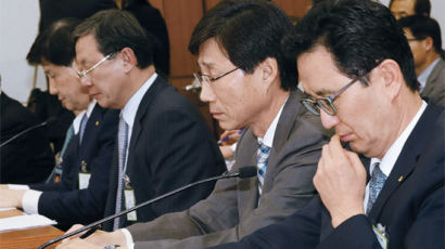 [사진] 국회 정무위에 불려온 카드사 대표들