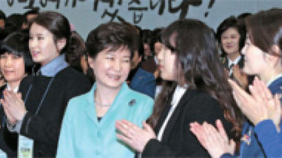 [사진] 박 대통령, 여성계 신년인사회 참석