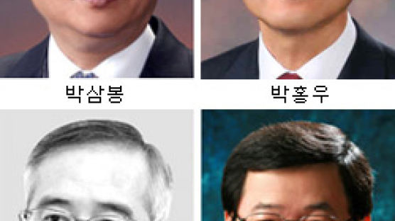 사법연수원장 박삼봉, 대전고법원장 박홍우, 광주고법원장 방극성, 특허법원장 강영호