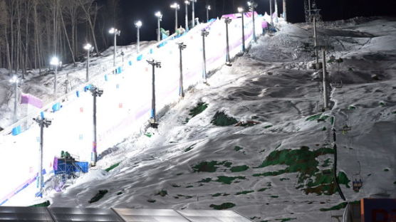 [사진 sochi] '스키 경기장 주변이 녹았네...'