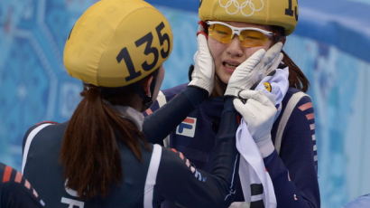 [사진 sochi] 여자 쇼트트랙 3000m 계주 금메달