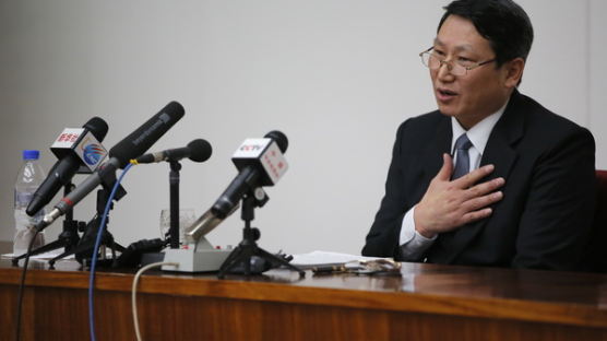 [사진] 북한에 억류된 한국인 선교사 김정욱씨 기자회견
