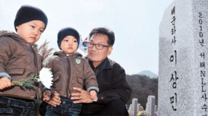 [사진] 천안함 4주기 … 외삼촌 찾은 쌍둥이