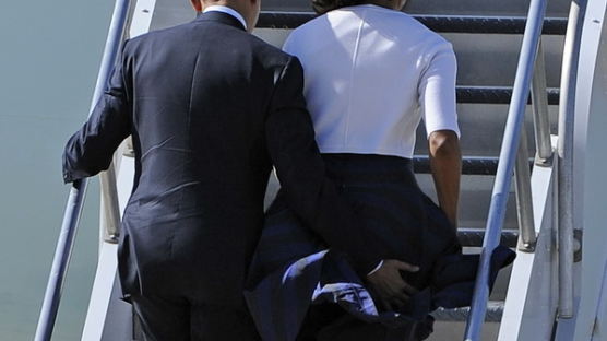 [사진] 오바마 대통령의 나쁜 손?
