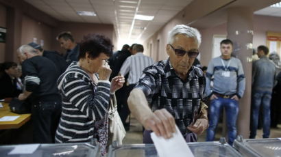 [사진] 우크라이나 동부, 분리 독립 찬반 묻는 주민투표 실시