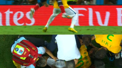 [2014 브라질] ‘브라질 콜롬비아전’ 수니가 ‘니킥’에 네이마르 척추골절