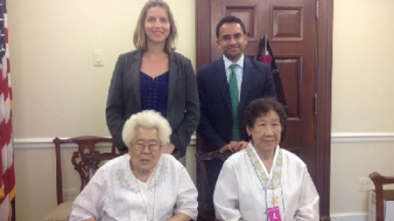 백악관과 국무부도 위안부 할머니 만나 일본 비판