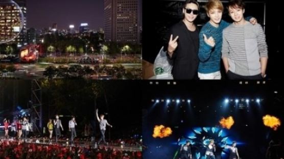JYJ 영동대로 콘서트, 5만 명 인파 몰려…"6년만의 거리공연 감격이다"