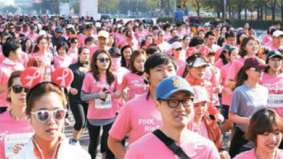 [사진] 핑크리본 사랑 마라톤
