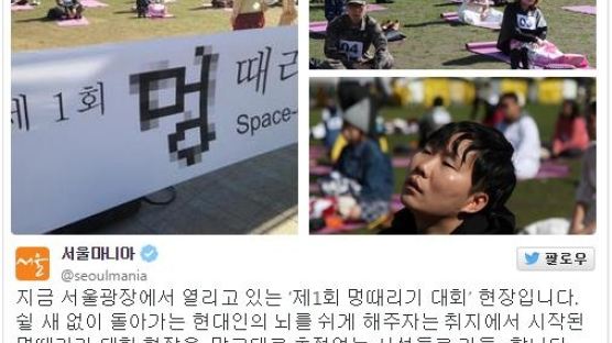 ‘제1회 멍때리기 대회’, 서울광장서 50명이 단체로 '멍'…진짜 멍 때리네!